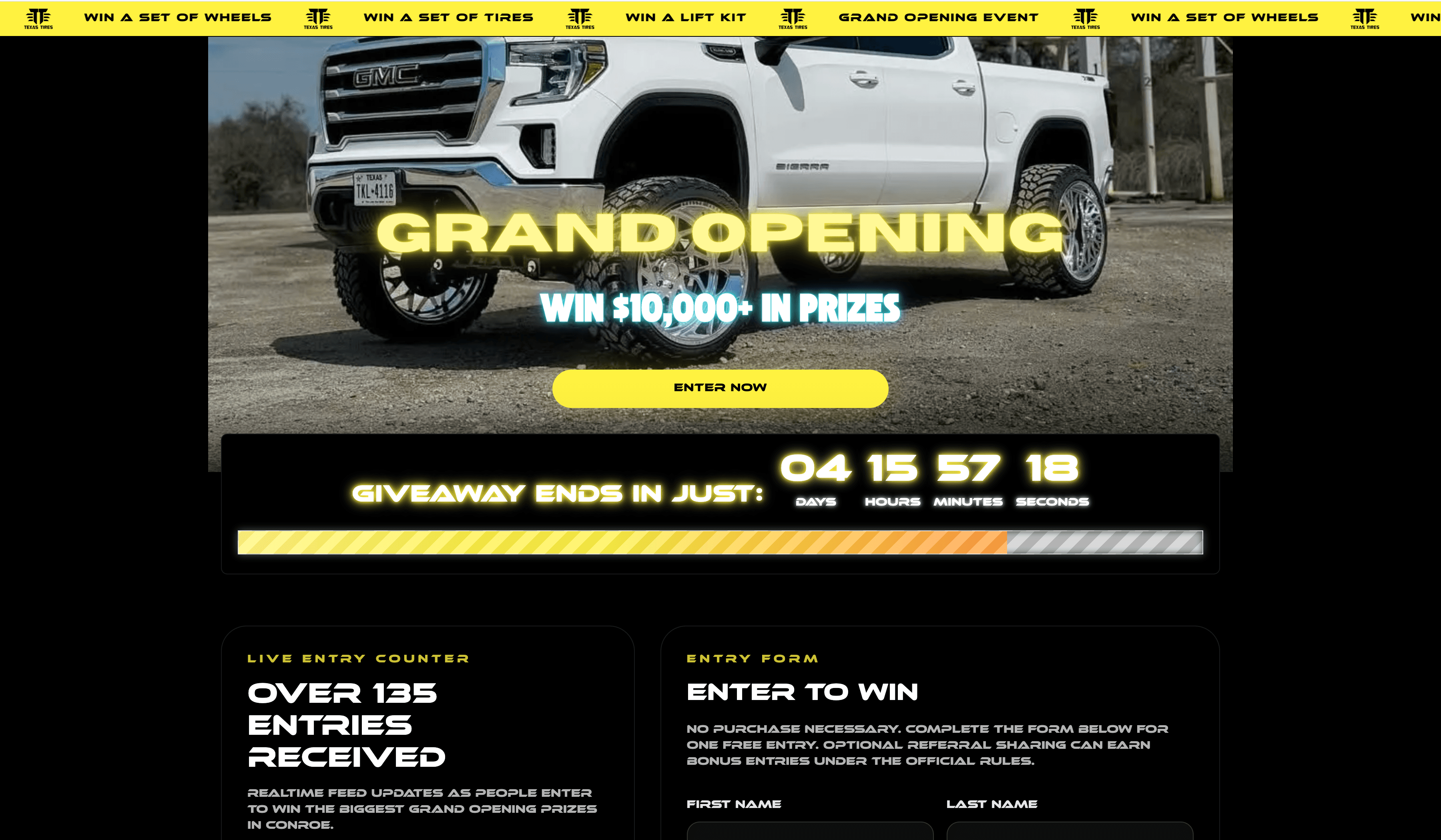 Texas Tires of Conroe — Grand Opening Giveaway — featured screenshot